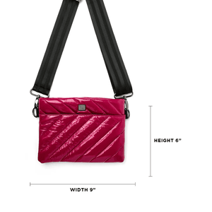 Diagonal Bum Bag 2.0- Glossy Garnet