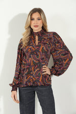 Smocked Neck Blouse - Albany
