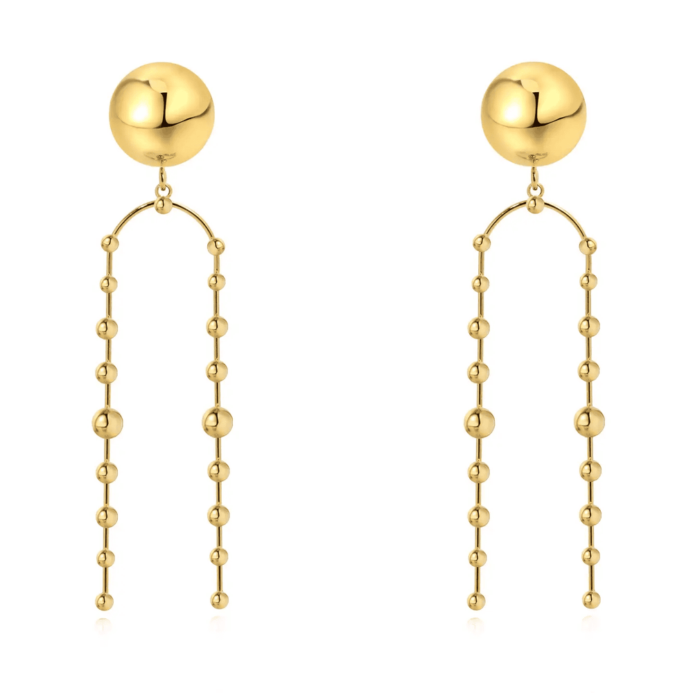 Vivienne Statement Earrings-Gold