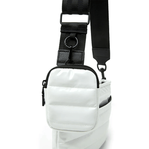 Downtown Crossbody Bag- White Patent