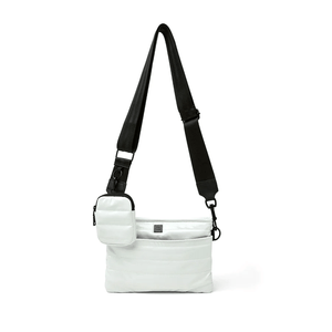 Downtown Crossbody Bag- White Patent