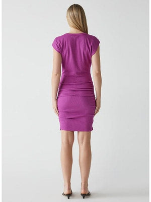 Ricci Power Shoulder Dress-Ultraviolet