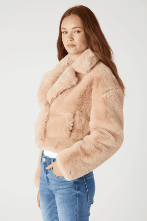 Oatmeal Crush Faux Fur Jacket