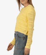 Portia Pullover Crop Sweater-Sunshine