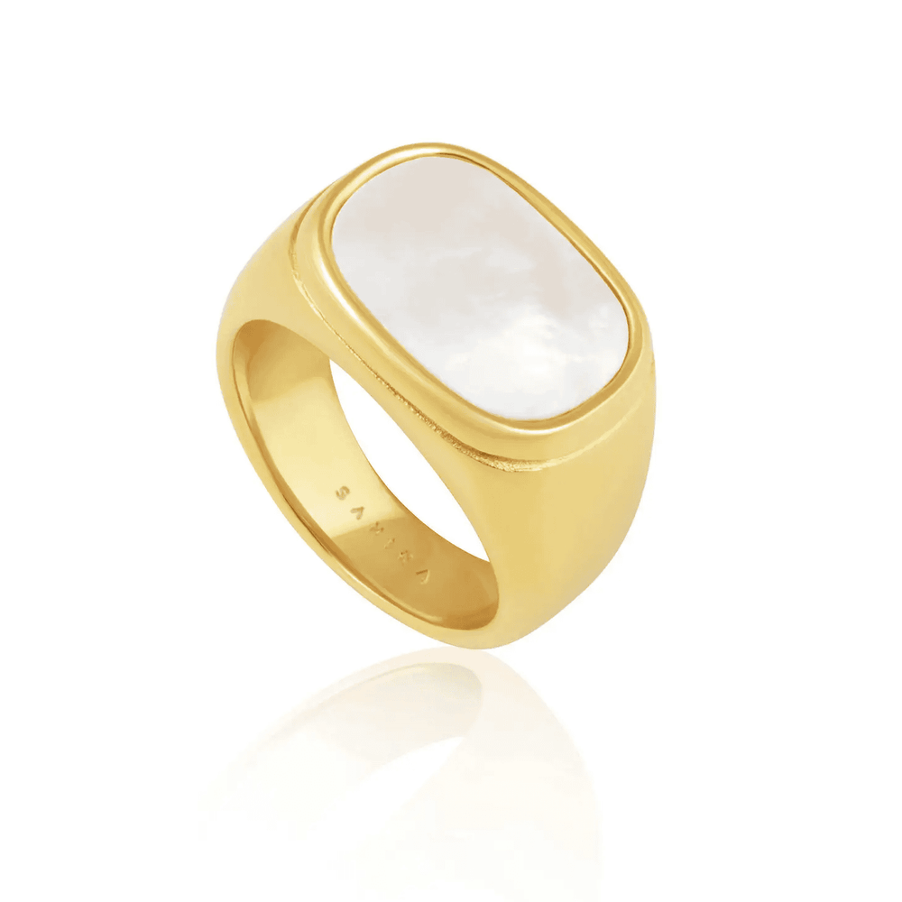 Mother of Pearl Signet Ring-8