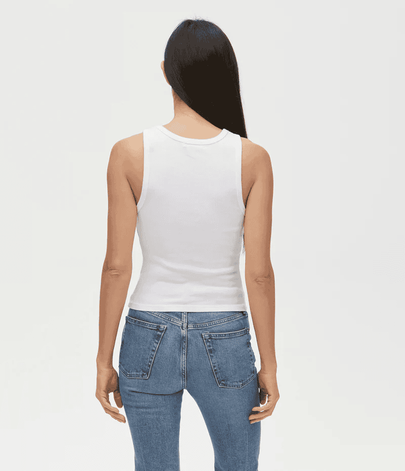 Kendall Cropped Tank-White