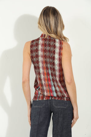 Smocked Sleeveless Top-Zak