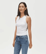 Kendall Cropped Tank-White