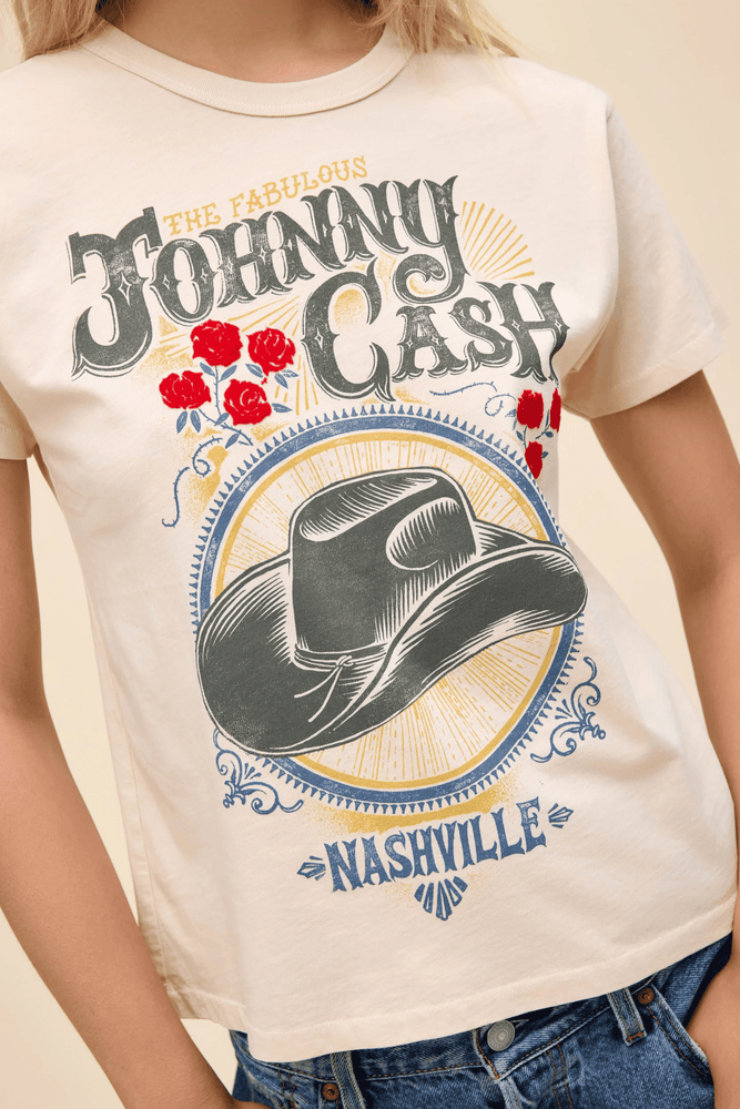 Johnny Cash The Fabulous Ringer Tee-Sand