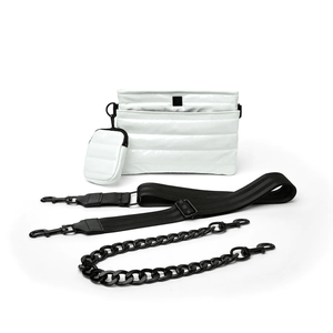 Downtown Crossbody Bag- White Patent