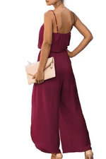 Wide Leg Jumpsuit- Wine