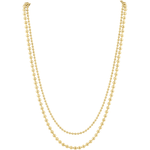 Beaded Double Necklace-Gold