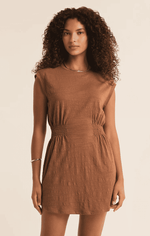 Rowan Textured Mini Dress-Bronzer FINAL SALE