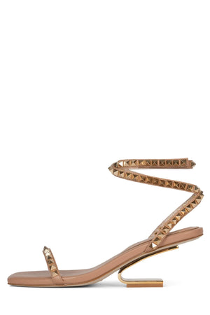 Luxor Ankle strap- Beige Gold
