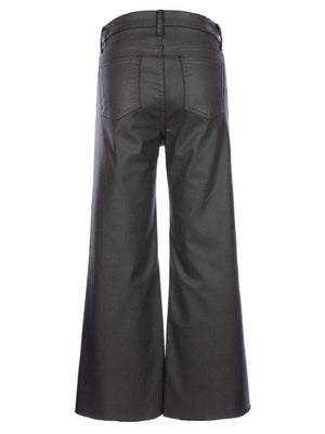 Meg Coated High Rise Fab Ab Wide Leg-Grey