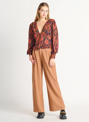 Wide Leg Trouser- Glazed Trouser