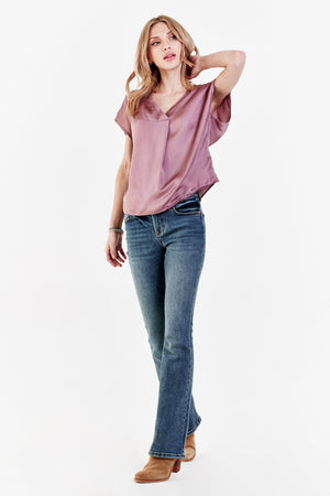 Kristen Tucked Top Fawn-Pink