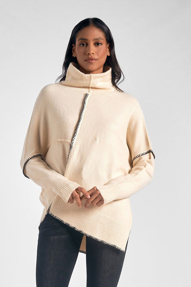 Asymmetrical Sweater-Beige