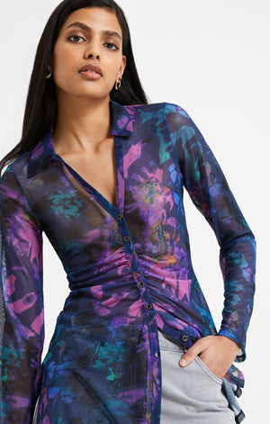 Toni Mesh Gabriela Top-Blue Depths