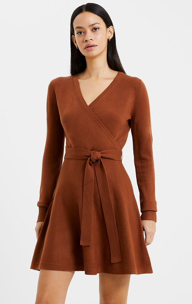 Babysoft Wrap Mini Dress-Casablanca