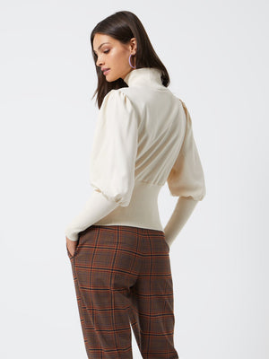 Krista High Neck Sweater-Classic Cream
