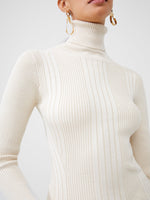 Mari High Neck Sweater-Classic Cream Multi