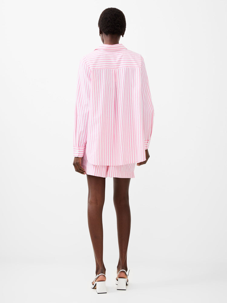 Thick Striped Relaxed Popover-Aurora Pink