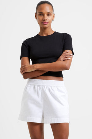 Solid Shirting Shorts-Linen White FINAL SALE