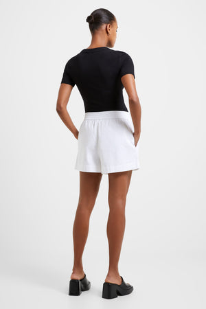 Solid Shirting Shorts-Linen White FINAL SALE