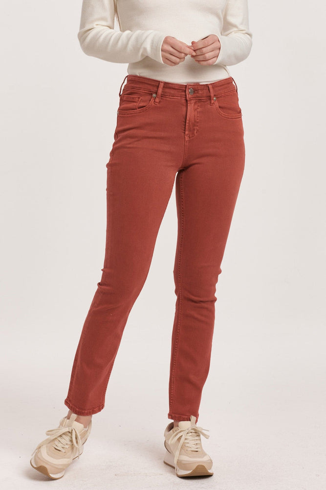 Blaire Mid Rise Slim Straight Jeans-Astro Dust