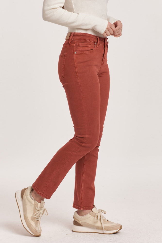 Blaire Mid Rise Slim Straight Jeans-Astro Dust