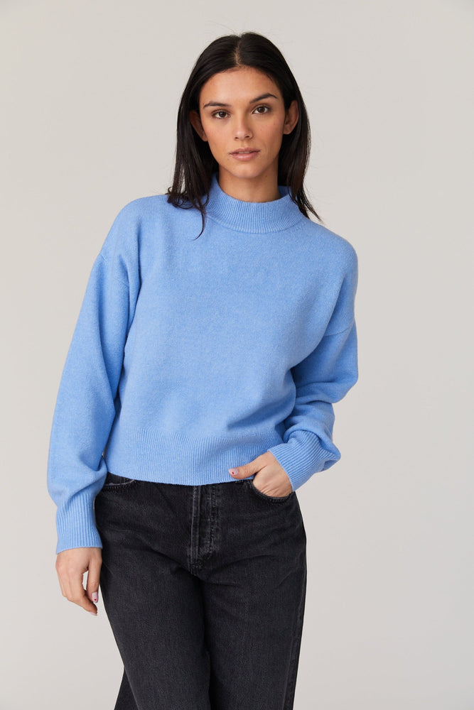 Vhari Crew Neck Sweater-Dusted Blue