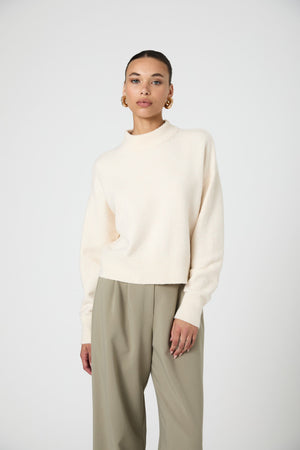 Vhari Crew Neck Sweater-Oatmeal