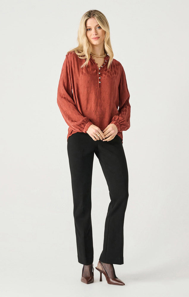 LS Jacquard Blouse-Copper