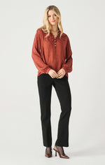 LS Jacquard Blouse-Copper