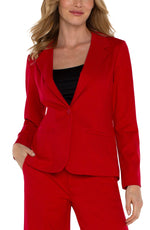 Fitted Blazer-Tango Red