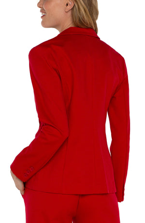 Fitted Blazer-Tango Red