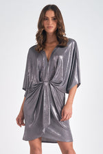 Dolman Sleeve Dress-Dark Grey