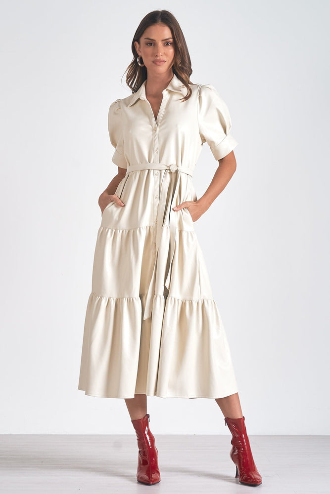 Midi Dress-White