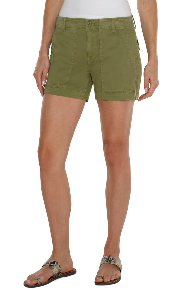 Utility Short w Flap Pockets-Eucalyptus FINAL SALE