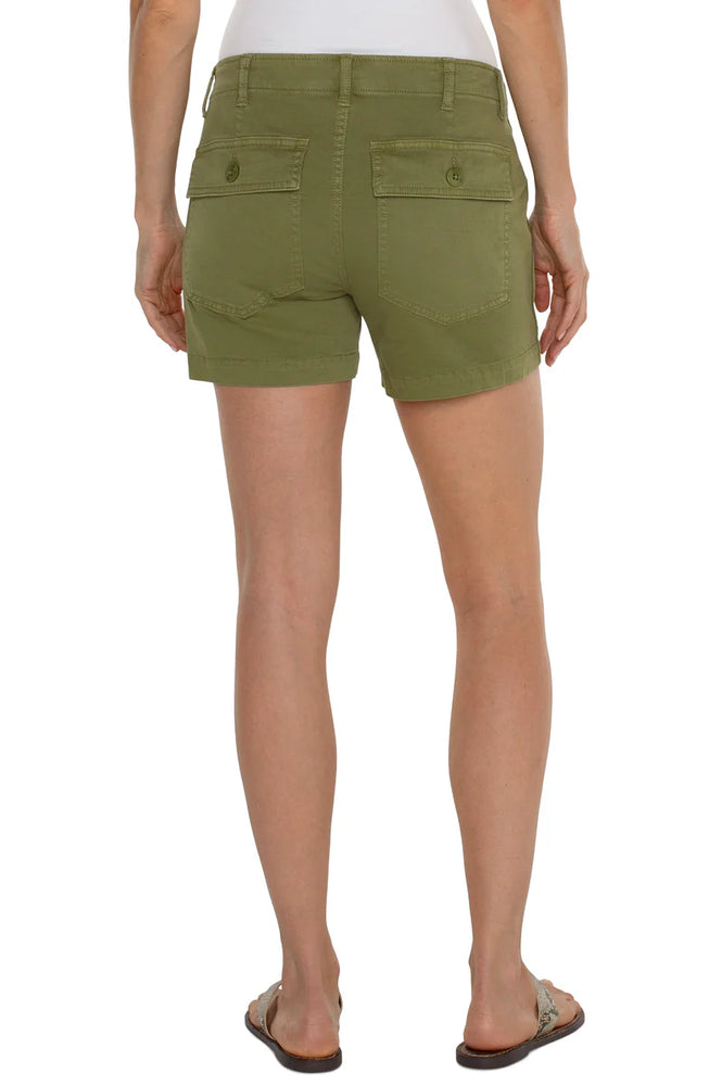 Utility Short w Flap Pockets-Eucalyptus FINAL SALE