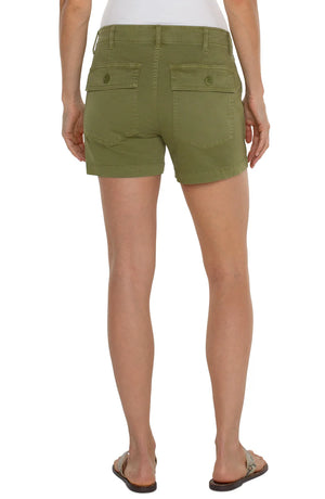 Utility Short w Flap Pockets-Eucalyptus FINAL SALE