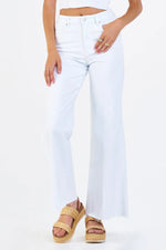 Fiona Mid Rise Wide Leg Jeans-White
