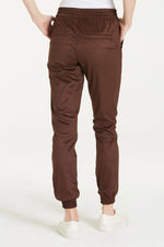 Jacey High Rise Cropped Jogger-Chocolate