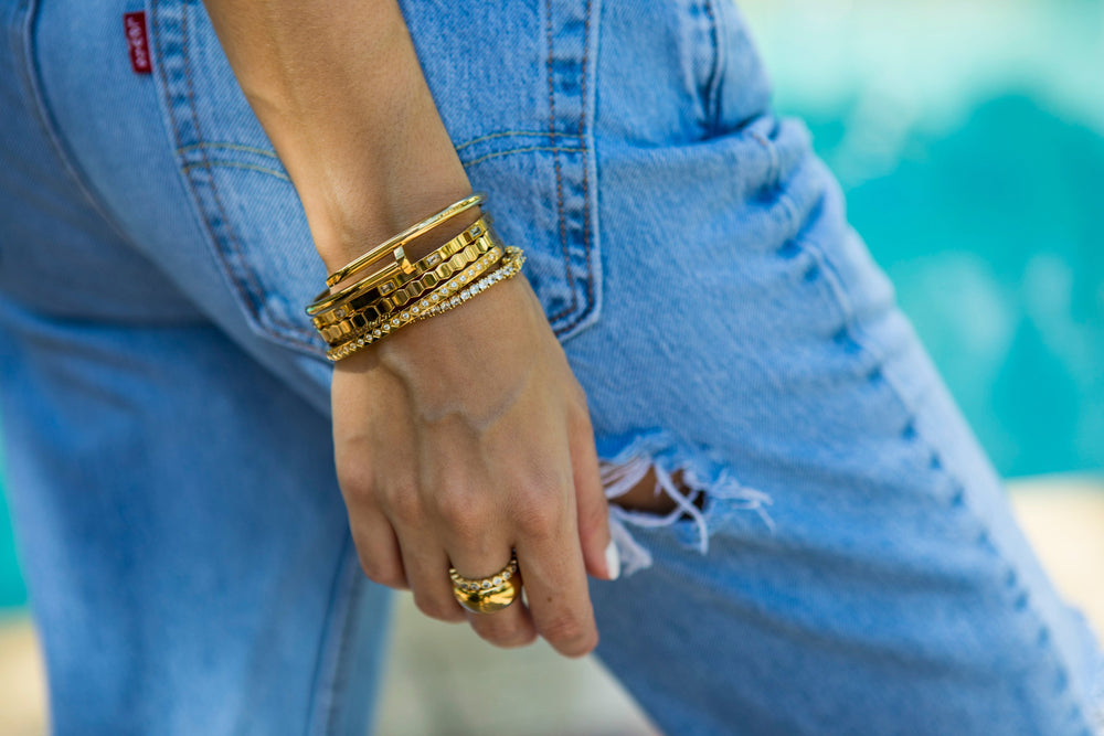 Diamond Cut Bracelet-Gold