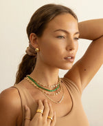 Shayna Baguette Necklace-Emerald