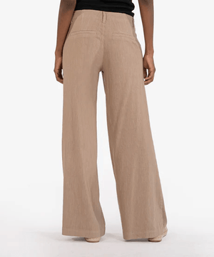 Meg Wide Leg Linen Pants-Khaki