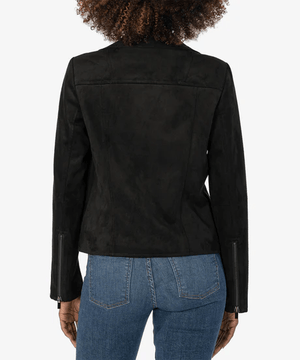 Quinn Textured Moto Jacket-Black