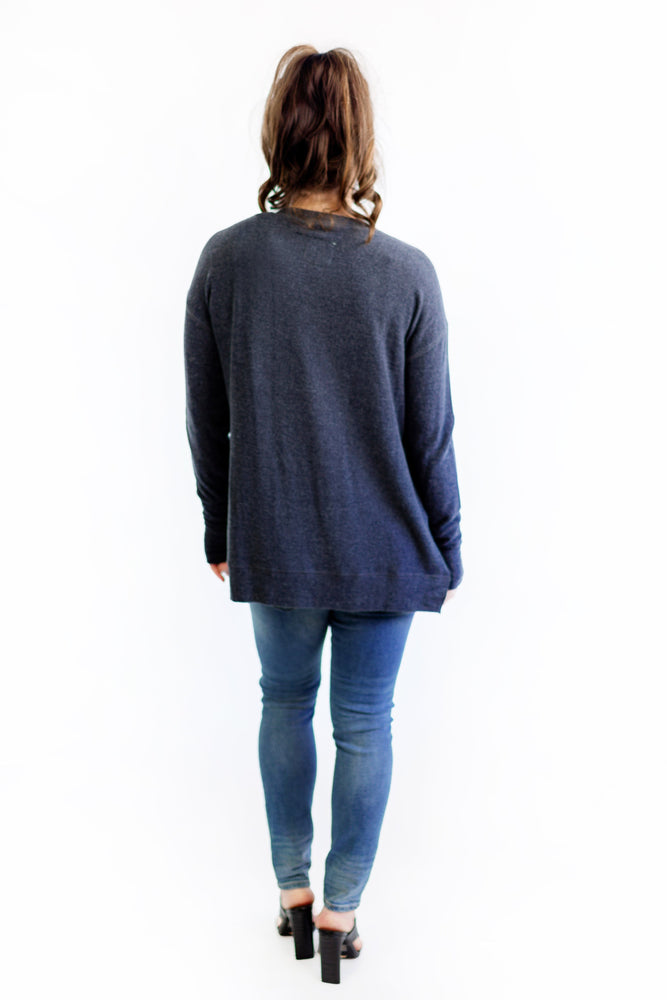 Hi Low Pullover with Thumbholes- Night Sky