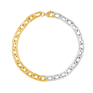 Jenna Link Chain Necklace-Two Tone